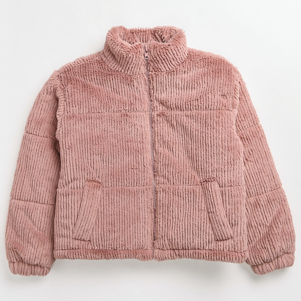 PLUSH CORDUROY PUFFER JACKET